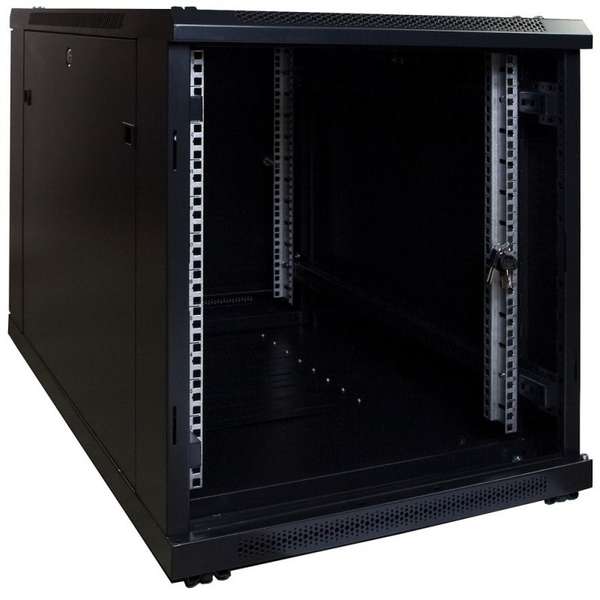 Naar omschrijving van AST19-6012 - 12U mini serverkast met glazen deur 600x1000x720mm (BxDxH)