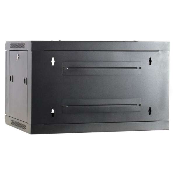 Naar omschrijving van AST19-6406 - 6U wandkast met glazen deur 600x450x368mm (BxDxH)