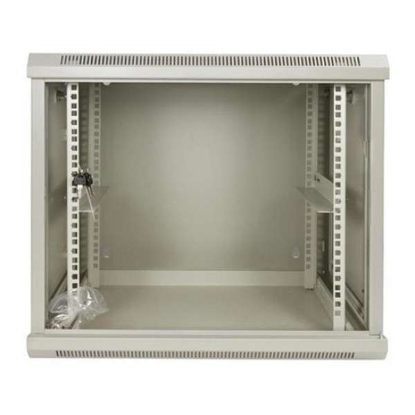 Naar omschrijving van AST19-6612W-DOUBLE - 12U witte wandkast (kantelbaar) met glazen deur 600x600x635mm (BxDxH)
