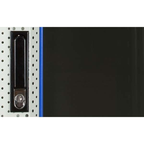 Naar omschrijving van AST19-6606W-FD - 6U witte wandkast met glazen deur 600x600x368mm (BxDxH)