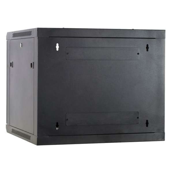 Naar omschrijving van AST19-6609-FD - 9U wandkast met glazen deur 600x600x500mm (BxDxH)