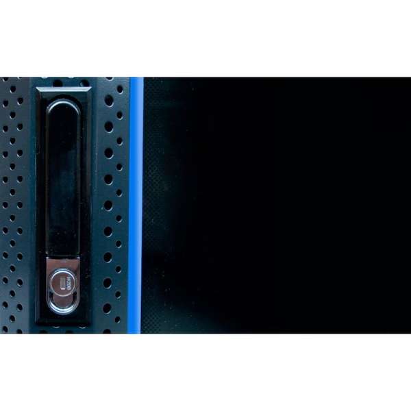 Naar omschrijving van AST19-6615-FD - 15U wandkast met glazen deur 600x600x770mm (BxDxH)