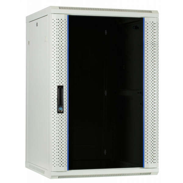 Naar omschrijving van AST19-6627W-WAND - 27U witte wandkast met glazen deur 600x600x1400mm (BxDxH)