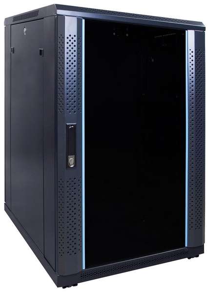 Naar omschrijving van AST19-6818 - 18U, 19Inch serverkast, glazen deur (BxDxH) 600x800x916mm