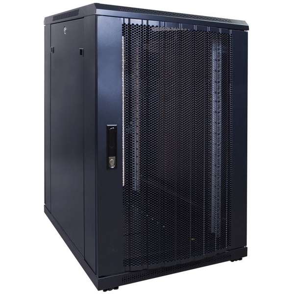 Naar omschrijving van AST19-6818PP - 18U serverkast met geperforeerde deur 600x800x1000mm (BxDxH)