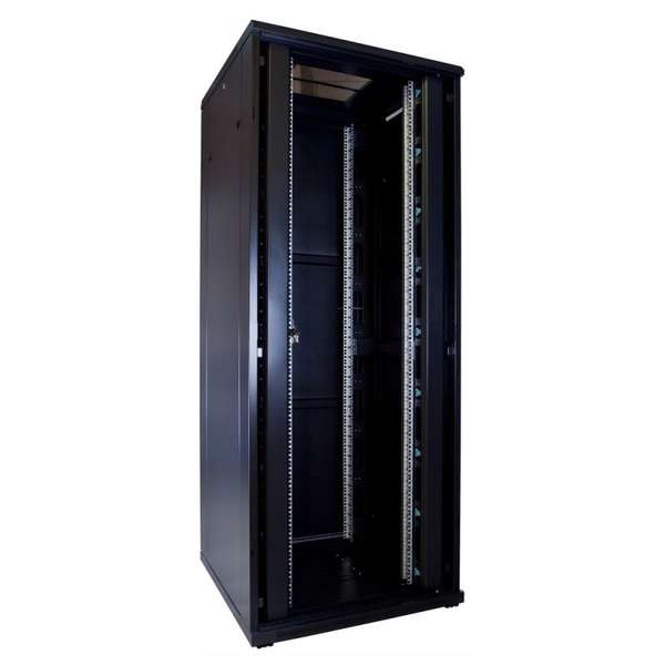 Naar omschrijving van AST19-6027 - 27U serverkast met glazen deur 600x1000x1400mm (BxDxH)