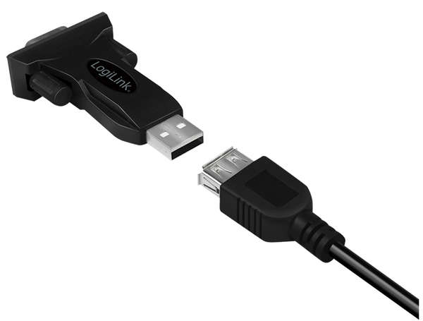 Naar omschrijving van AU0002F - USB 2.0 adapter, USB-A/M to DB9 (RS232)/M, Win11, black
