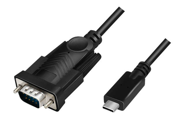 Naar omschrijving van AU0051A - USB 2.0 Type-C cable, C/M to DB9 (RS232)/M, Win11, black, 1.2 m