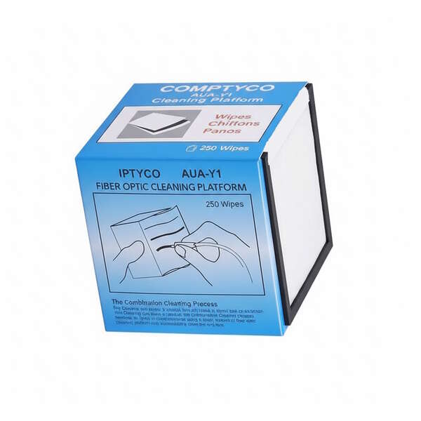 Naar omschrijving van AUA-Y1 - Reinigings doekjes voor Glasvezelverbindingen (250 stuks in doosje)