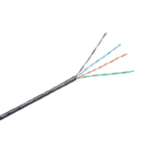 Naar omschrijving van BEL-1583E-305-ZW - Belden Cat. 5e UTP installatie kabel, zwart, doos 305m
