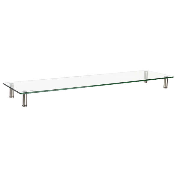 Naar omschrijving van BP0060 - aanbieding Glass tabletop monitor riser, 1m long, max. 20 kg