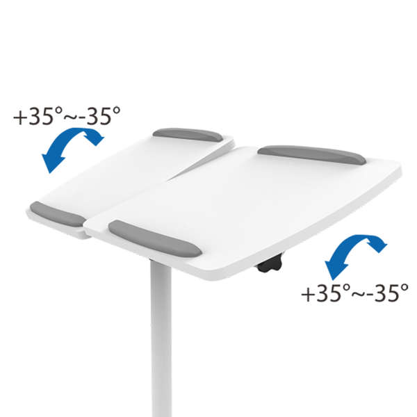 Naar omschrijving van BP0067A - Projector/laptop trolley, height adjustable, tilt, 10 kg max. White