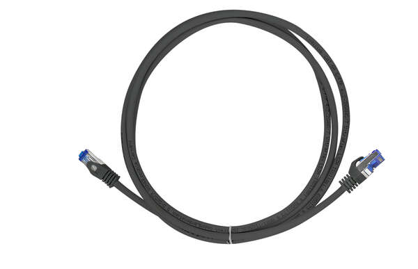Naar omschrijving van C6A033S - Patch cable Cat.6A S/FTP Ultraflex GHMT certified, black  1.0m
