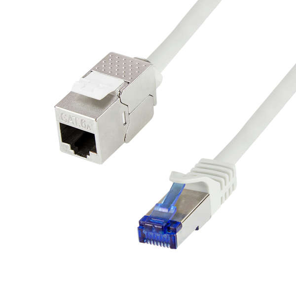 Naar omschrijving van CC5032S - Consolidation point patch cable, Cat.6A, S/FTP, grey, 1 m