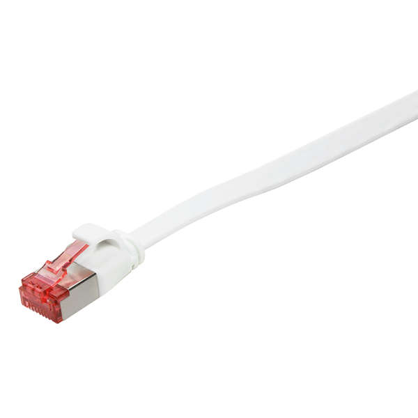 Naar omschrijving van CF2011S - Patch cable SlimLine, flat, Cat.6A, U/FTP, white, 0.25 m