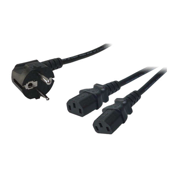 Naar omschrijving van CP101 - Voedings Y-kabel  zwart, 1.7m