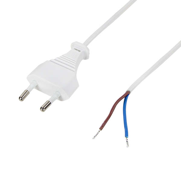 Naar omschrijving van CP138 - Power cable, CEE 7/16 to open end, white, 1.5 m