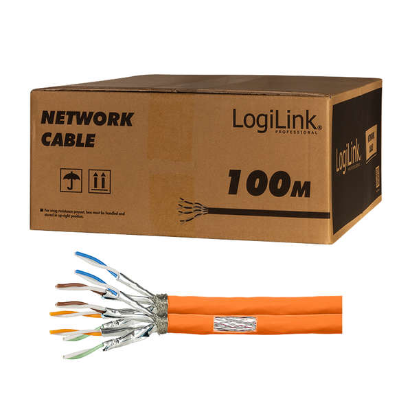 Naar omschrijving van CPV0063 - Duplex installation cable PrimeLine, Cat.7, S/FTP, orange, 100 m