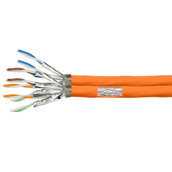 Naar omschrijving van CPV0063 - Duplex installation cable PrimeLine, Cat.7, S/FTP, orange, 100 m