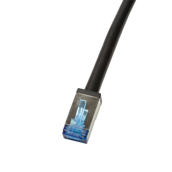 Naar omschrijving van CQ7143S - Logilink Patch cable, Cat.6A, S/FTP, PE outdoor, black, 50m