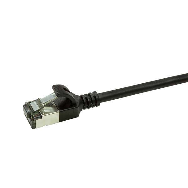 Naar omschrijving van CQ9033S - Slim CAT6A patchkabel U/FTP PIMF SlimLine zwart 1m