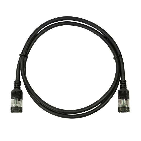 Naar omschrijving van CQ9053S - Slim CAT6A patchkabel U/FTP PIMF SlimLine zwart 2m