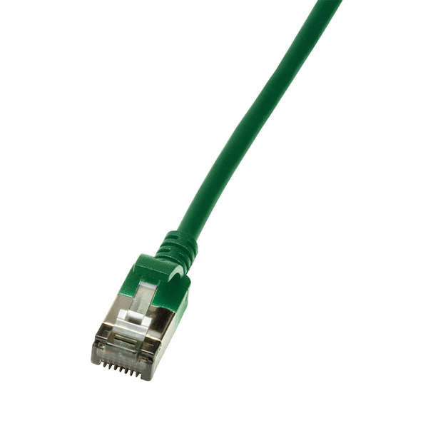 Naar omschrijving van CQ9045S - Slim CAT6A patchkabel U/FTP PIMF SlimLine groen 1,5m