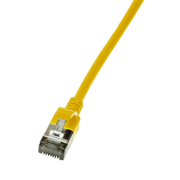 Naar omschrijving van CQ9017S - Slim CAT6A patchkabel U/FTP PIMF SlimLine geel 0,3m