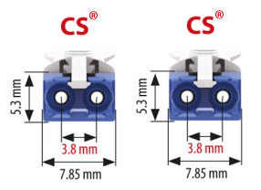 Naar omschrijving van OS2CSCS020E - Duplex singlemode patchkabel met CS connectoren 2 meter