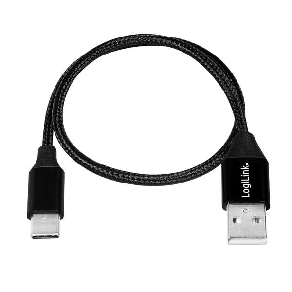 Naar omschrijving van CU0140 - Sync & charging cable, USB 2.0 AM to USB-C male, black 1m