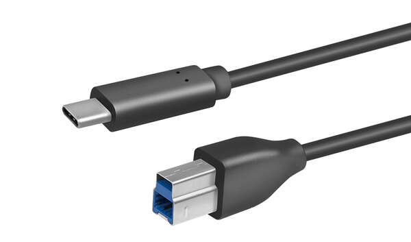 Naar omschrijving van CU0163 - USB 3.2 Gen1 Type-C cable, C/M to USB-B/M, black, 2 m