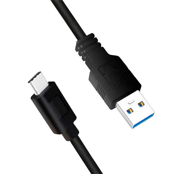 Naar omschrijving van CU0168 - USB 3.2 Gen1x1 cable, USB-A male to USB-C male, black, 1m