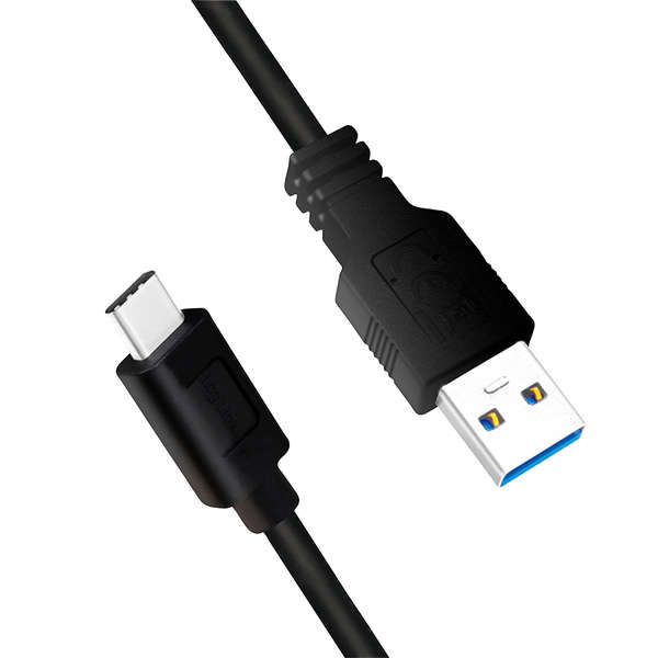 Naar omschrijving van CU0166 - USB 3.2 Gen1x1 cable, USB-A male to USB-C male, black, 0.15m