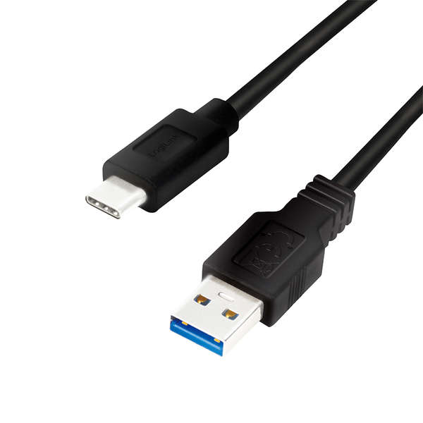 Naar omschrijving van CU0170 - USB 3.2 Gen1x1 cable, USB-A male to USB-C male, black, 2m