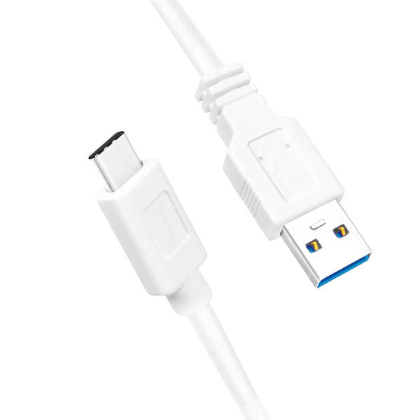 Naar omschrijving van CU0172 - USB 3.2 Gen1 Type-C cable, C/M to USB-A/M, white, 0.15 m