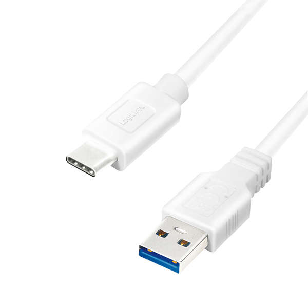 Naar omschrijving van CU0172 - USB 3.2 Gen1 Type-C cable, C/M to USB-A/M, white, 0.15 m