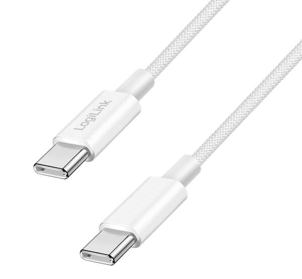 Naar omschrijving van CU0342 - USB 2.0 Type-C cable, C/M to C/M, 480 Mbps, 60W, nylon, white, 1.5 m