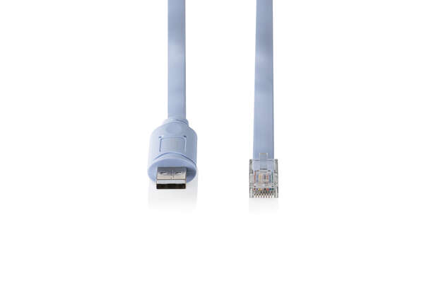 Naar omschrijving van DA-70173 - USB to RJ45 Console Cable 1.8m FT232RNLchipset, light blue, switch, router