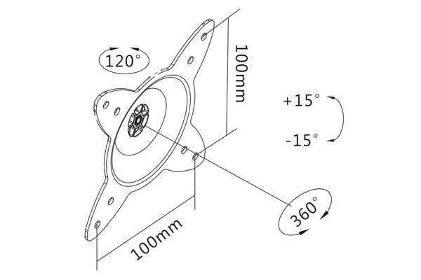 Naar omschrijving van DA-90350 - Wall Mount for LCD/LED monitor up to 27