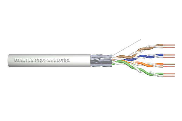 Naar omschrijving van DK-1521-V-305 - CAT 5e F-UTP installation cable, 100 MHz Eca (PVC), AWG 24/1, 305 m paper box, sx, grey