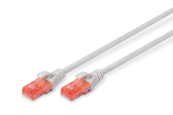 Naar omschrijving van DK-1617-005 - CAT 6 U-UTP patch cord, Cu, LSZH AWG 26/7, length 0.50 m, color grey