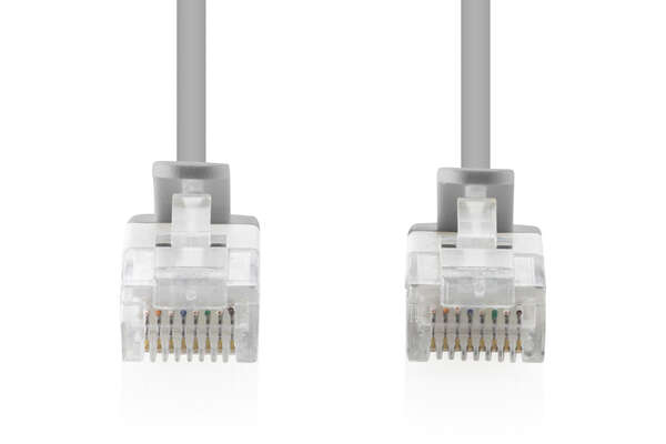 Naar omschrijving van DK-1618-003S - CAT 6 U-UTP slim patch cord, Cu, LSZH AWG 32/7, length 0.3 m, Gray