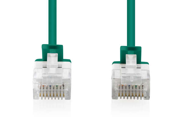Naar omschrijving van DK-1618-005S-G - CAT 6 U-UTP slim patch cord, Cu, LSZH AWG 32/7, length 0.5 m, Green