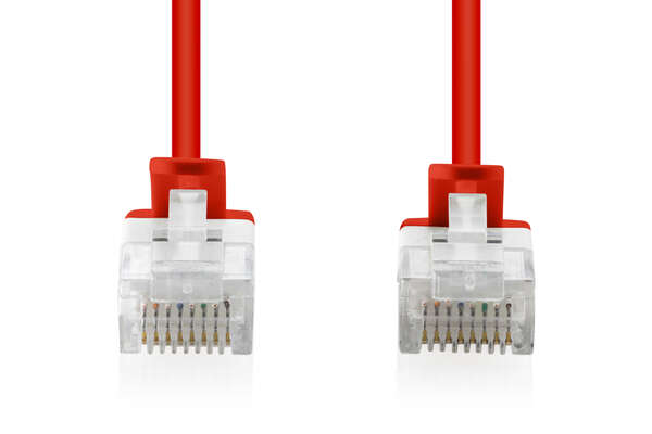 Naar omschrijving van DK-1618-020S-R - CAT 6 U-UTP slim patch cord, Cu, LSZH AWG 32/7, length 2 m, Red