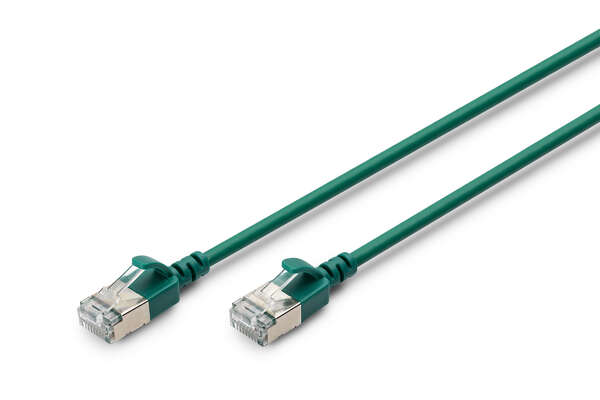 Naar omschrijving van DK-1632-A-010S-G - CAT 6A F-FTP Slim Patch cord, Cu, LSZH AWG 32/7, length 1m, Green