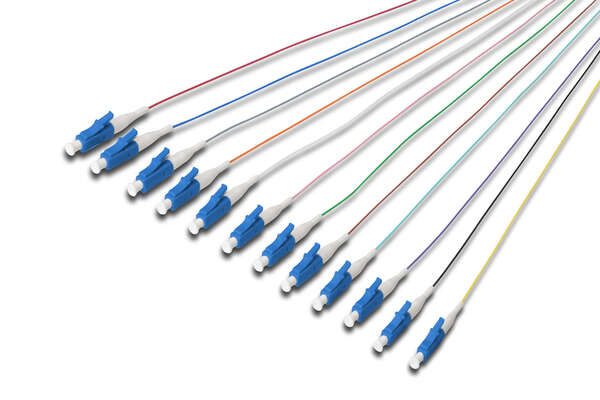 Naar omschrijving van DK-29332-02 - FO pigtail set, 12 pcs., LC, SM OS2 09/125 µ loose buffer, color code DIN IEC 304, 2 m