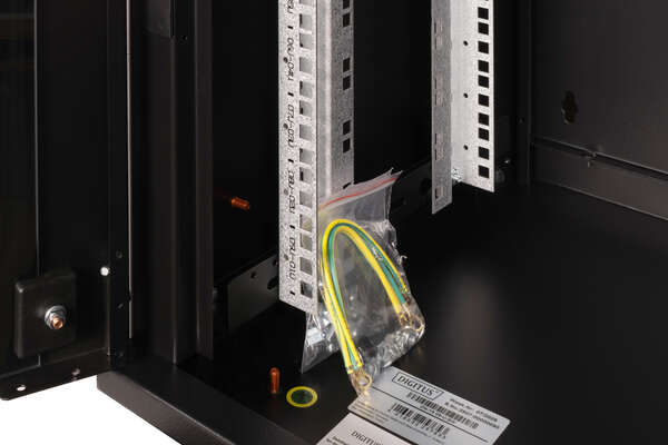 Naar omschrijving van DN-19-09-U-SW - 9U wall mounting cabinet, Unique 509x600x450 mm, color black (RAL 9005)