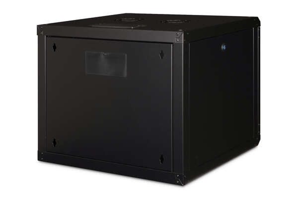 Naar omschrijving van DN-19-09U-6-6-SW - 9U wall mounting cabinet, Unique 509x600x600 mm, color black (RAL 9005)