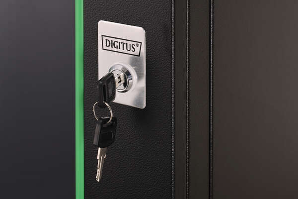 Naar omschrijving van DN-19-16U-6-6-EC-SW - 16U wall mounting cabinet 789x600x600 mm, color black (RAL 9005)