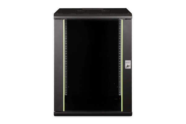 Naar omschrijving van DN-19-16U-6-6-SW - 16U wall mounting cabinet, Unique 820x600x600 mm, color black (RAL 9005)